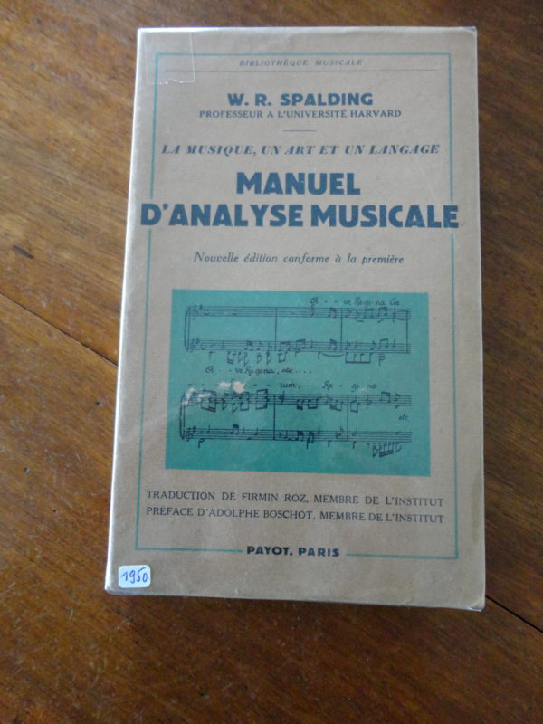 Manuel Danalyse Musicale Bouquinistes De Paris