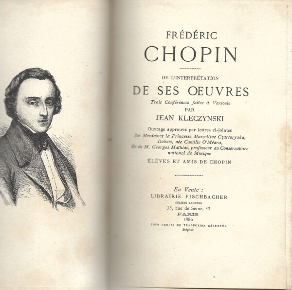 Frédéric Chopin De Linterprétation De Ses Oeuvres Bouquinistes De Paris